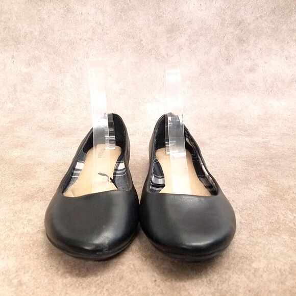 Basic Editions Womens Size 9 Black Slip On Ballet Flats - Picture 2 of 11